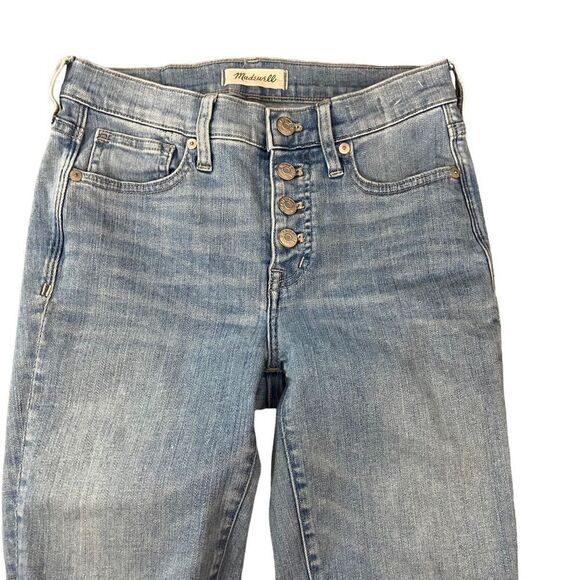 madewell Sz 25 9" High-Rise Skinny Crop Jeans: Button-Front Edition - Picture 4 of 8